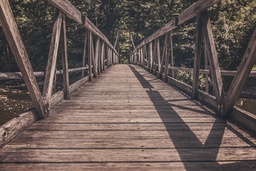 Bridge path straight wooden large